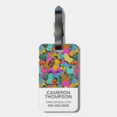 Kundenspezifisches Foto-Retro Gepäckanhänger (Rückseite vertikal)