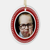 Kundenspezifisches Foto-Rot ausgebogte Keramikornament (Rechts)