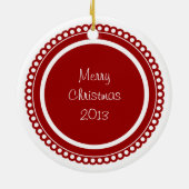 Kundenspezifisches Foto-Rot ausgebogte Keramikornament (Hinten)