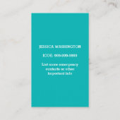 Kundenspezifisches Foto scherzt wachsame ICOE Visitenkarte (Rückseite)