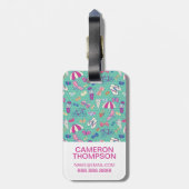 Kundenspezifisches Foto-schönes Sommer-Muster Gepäckanhänger (Rückseite vertikal)