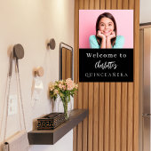Kundenspezifisches Foto Schwarz-weiß Quinceanera P Poster