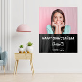 Kundenspezifisches Foto Schwarz-weiß Quinceanera P Wandteppich