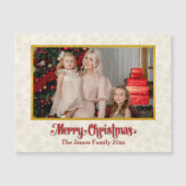 Kundenspezifisches Foto sorgt für fröhliche Weihna Magnetkarte (Vorderseite)