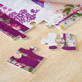 Kundenspezifisches Foto-Text-lila Puzzle (Seite)