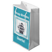 KUNDENSPEZIFISCHES FOTO-, TEXT- u. FARBgeschenk Kleine Geschenktüte (Vorderseite Schrägansicht)