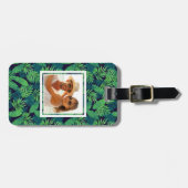 Kundenspezifisches Foto-tropisches Blätter-Muster Gepäckanhänger (Vorderseite horizontal)