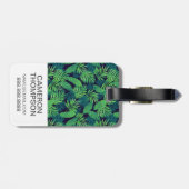 Kundenspezifisches Foto-tropisches Blätter-Muster Gepäckanhänger (Rückseite horizontal)