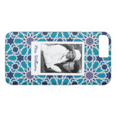 Kundenspezifisches Foto u. blaues und graues Case-Mate iPhone Hülle (Rückseite (Horizontal))