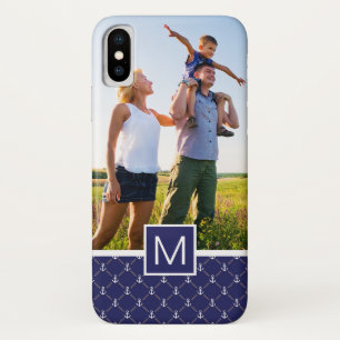 Kundenspezifisches Foto- u. Monogramm-Ankermuster Case-Mate iPhone Hülle