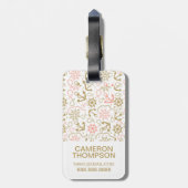 Kundenspezifisches Foto-u. Monogramm-goldenes Gepäckanhänger (Rückseite vertikal)