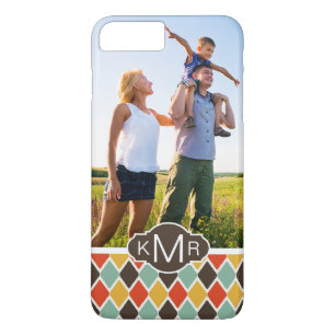 Kundenspezifisches Foto u. Monogramm modernes ikat Case-Mate iPhone Hülle