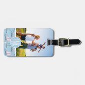 Kundenspezifisches Foto-u. Monogramm-niedliches Gepäckanhänger (Vorderseite horizontal)