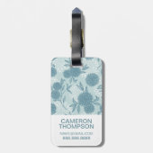 Kundenspezifisches Foto-u. Monogramm-Retro Gepäckanhänger (Rückseite vertikal)