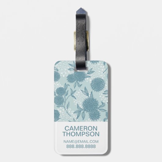 Kundenspezifisches Foto-u. Monogramm-Retro Gepäckanhänger (Rückseite vertikal)