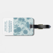 Kundenspezifisches Foto-u. Monogramm-Retro Gepäckanhänger (Rückseite horizontal)