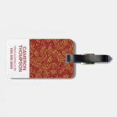 Kundenspezifisches Foto-u. Monogramm-Rot u. Gepäckanhänger (Rückseite horizontal)