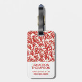 Kundenspezifisches Foto-u. Monogramm-rote Gepäckanhänger (Rückseite vertikal)