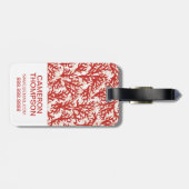 Kundenspezifisches Foto-u. Monogramm-rote Gepäckanhänger (Rückseite horizontal)