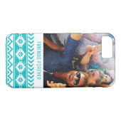 Kundenspezifisches Foto-u. Text-aquamarines Case-Mate iPhone Hülle (Rückseite (Horizontal))