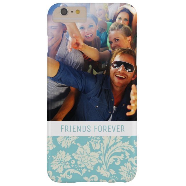 Kundenspezifisches Foto-u. Text-Damast-Muster 3 Case-Mate iPhone Hülle (Rückseite)