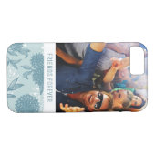 Kundenspezifisches Foto-u. Text-Retro Blumenmuster Case-Mate iPhone Hülle (Rückseite (Horizontal))