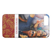 Kundenspezifisches Foto-u. Text-Rot und Case-Mate iPhone Hülle (Rückseite (Horizontal))