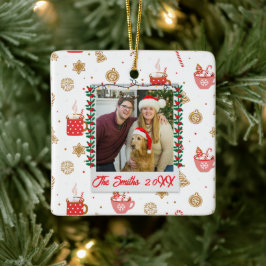 Kundenspezifisches Foto und Name Personalisiert Fr Keramikornament