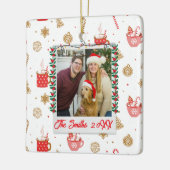 Kundenspezifisches Foto und Name Personalisiert Fr Keramikornament (Links)