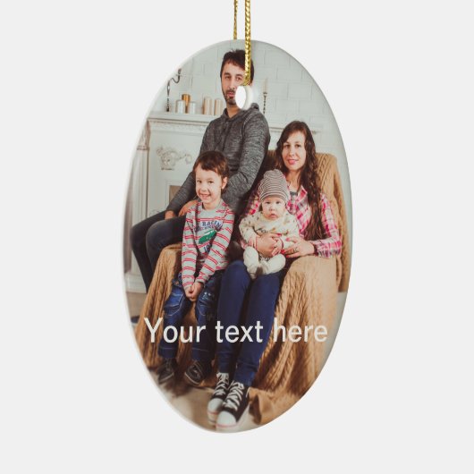 Kundenspezifisches Foto und/oder Text Keramik Ornament (Rechts)