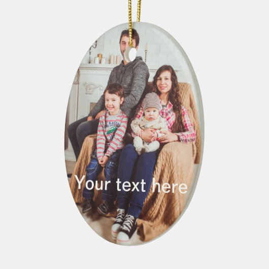Kundenspezifisches Foto und/oder Text Keramik Ornament (Links)