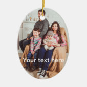 Kundenspezifisches Foto und/oder Text Keramik Ornament (Vorne)