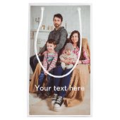 Kundenspezifisches Foto und/oder Text Kleine Geschenktüte (Vorderseite)