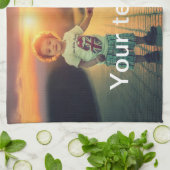 Kundenspezifisches Foto und Text Handtuch (Gefaltet)