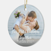 Kundenspezifisches Foto unser erster Keramik Ornament (Links)