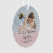 Kundenspezifisches Foto unser erster Ornament (Vorderseite)