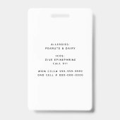 Kundenspezifisches Foto-warnendes Abzeichen des Ausweis (Rückseite)