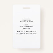 Kundenspezifisches Foto-warnendes Abzeichen des Ausweis (Rückseite)