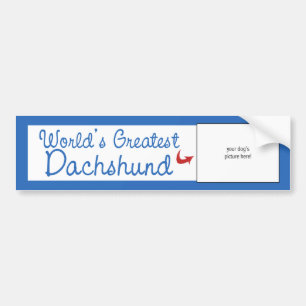 Kundenspezifisches Foto! Weltbeste Dackel Autoaufkleber