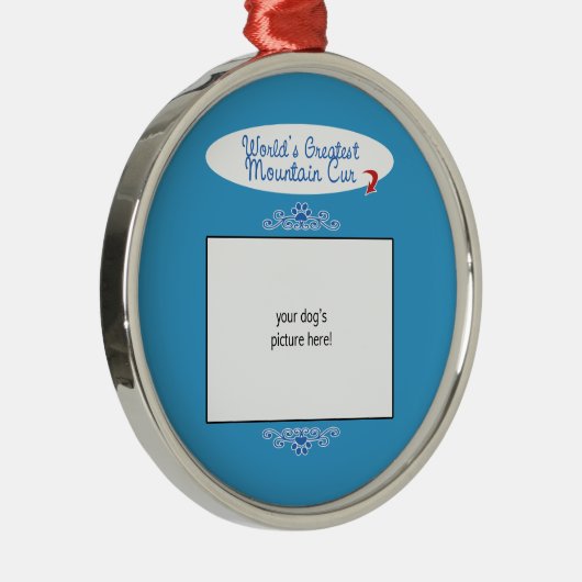 Kundenspezifisches Foto! Weltbeste Gebirgskanaille Silbernes Ornament (Rechts)