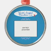 Kundenspezifisches Foto! Weltbeste Gebirgskanaille Silbernes Ornament (Vorne)