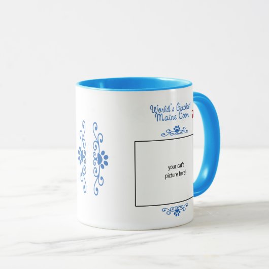 Kundenspezifisches Foto! Weltbester Maine-Waschbär Tasse (VorderseiteRechts)