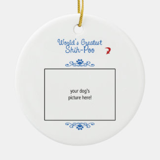 Kundenspezifisches Foto! Weltbester Shih-Poo Keramikornament