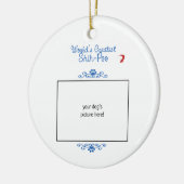 Kundenspezifisches Foto! Weltbester Shih-Poo Keramikornament (Links)