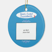 Kundenspezifisches Foto! Weltbestes Aussiedoodle Keramikornament (Links)