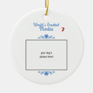 Kundenspezifisches Foto! Weltbestes Morkie Keramikornament