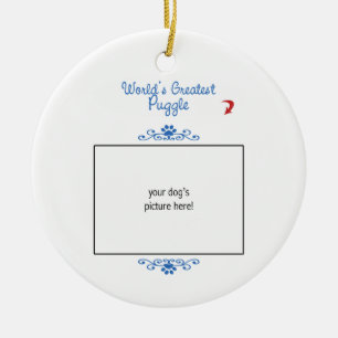 Kundenspezifisches Foto! Weltbestes Puggle Keramikornament