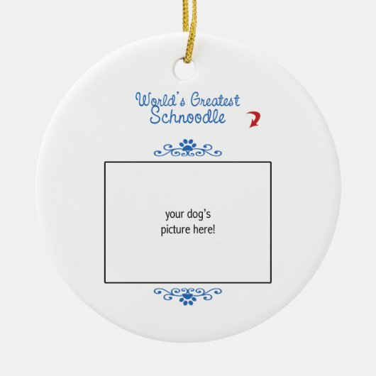 Kundenspezifisches Foto! Weltbestes Schnoodle Keramik Ornament (Vorne)