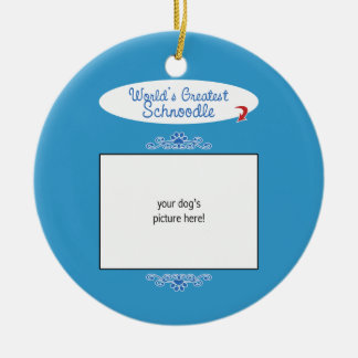 Kundenspezifisches Foto! Weltbestes Schnoodle Keramik Ornament