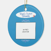 Kundenspezifisches Foto! Weltbestes Whoodle Keramikornament (Links)